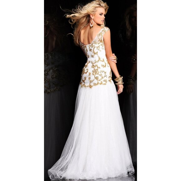 NW Luxury Couture Designer Party Prom Dress Wedding Evening Cocktail Runway Gown - Picture 3 of 16